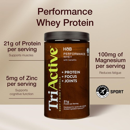 TriActive Sport Performance Whey Protein "with Benefits" Blackcurrant