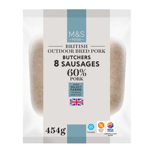 M&S Butchers 8 Pork Sausages