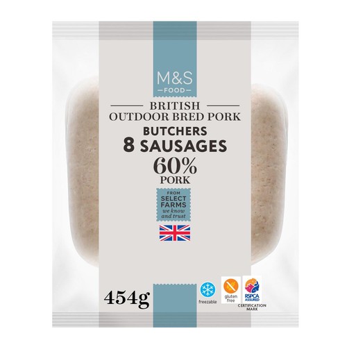 M&S Butchers 8 Pork Sausages