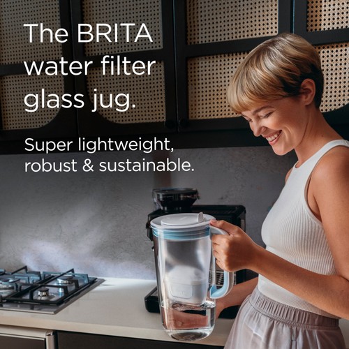 BRITA Glass Water Filter Jug Light Blue (2.5L) 