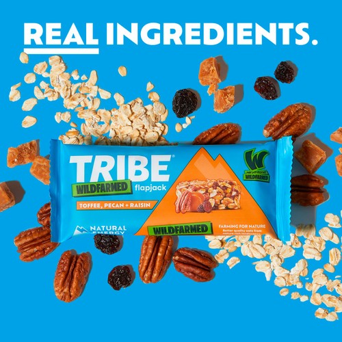 TRIBE Wildfarmed Pecan, Toffee and Raisin Flapjack