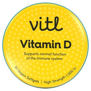 Vitl Vitamin D Vegan Soft Gel Capsules 