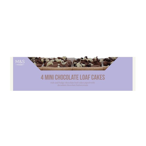 M&S 4 Chocolate Mini Loaf Cakes