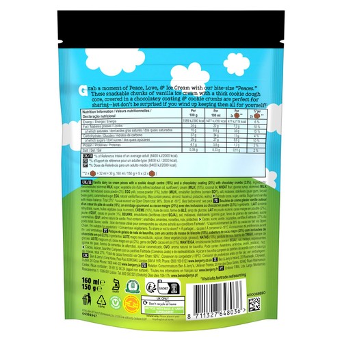 Ben & Jerry's Cookie Dough Peaces Ice Cream Frozen Snack