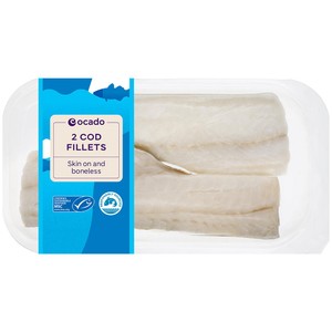 2 MSC Cod Fillets Skin On & Boneless