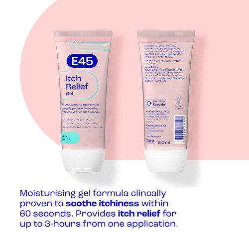 E45 Itch Relief Gel Instantly Soothes Dry, Itchy and Irritated Skin