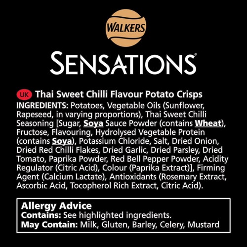 Sensations Thai Sweet Chilli Sharing Bag Crisps