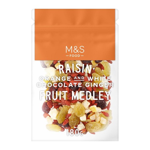 M&S Raisin Orange and White Chocolate Ginger Fruit Medley