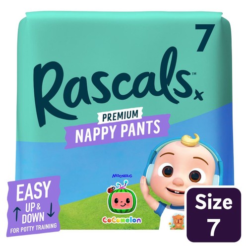Rascals CoComelon Nappy Pants, Size 7 (17+kg)