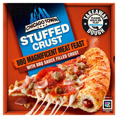 Chicago Town Takeaway BBQ Stuffed Crust Magnificent Meat Feast Pizza