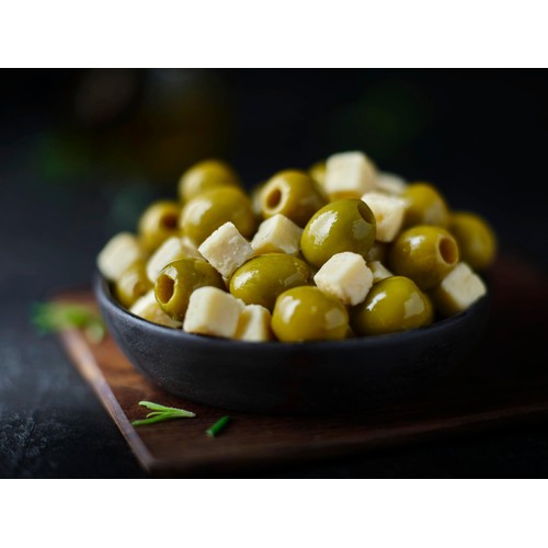 M&S Manzanilla Olives & Cheddar Cheese