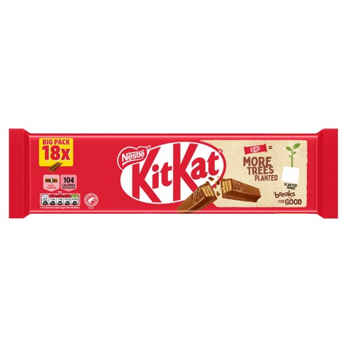 KitKat 2 Finger Milk Chocolate Biscuit Bar, Multipack