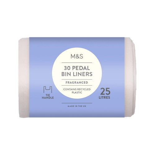 M&S 30 Fragranced Tie Handle 25L Pedal Bin Liners