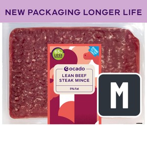 Ocado Fresher For Longer Lean Beef Steak Mince 5% Fat