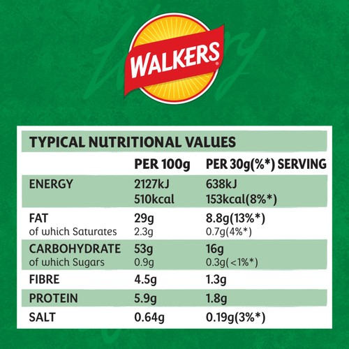 Walkers Salt & Vinegar Sharing Bag Crisps