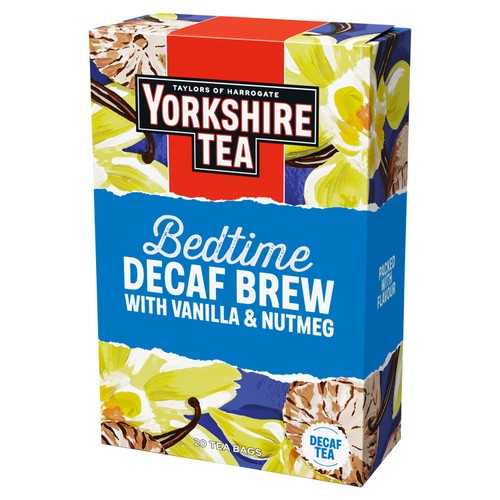 Yorkshire Tea Bedtime Decaf Brew, Vanilla & Nutmeg Herbal Tea Bags
