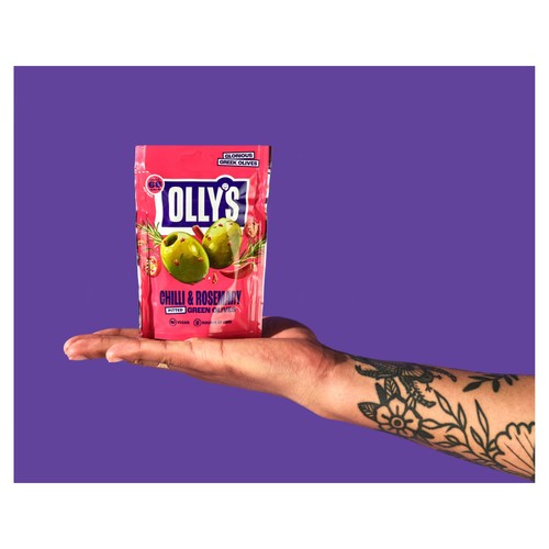 Olly's Olives Chilli & Rosemary Green Halkidiki Olives - The Bandit