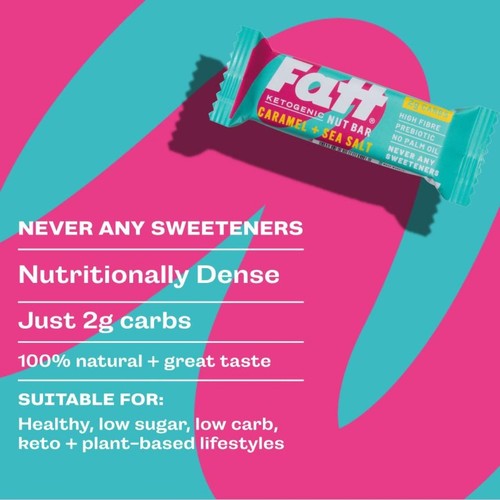Fatt Caramel + Sea Salt High Fibre Keto Bar