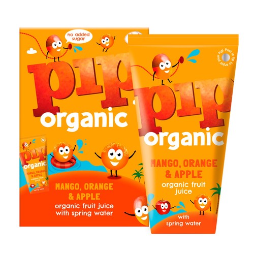 Pip Organic Mango, Orange & Apple Juice with Spring Water Cartons