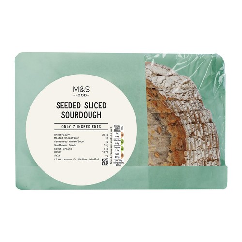 M&S Only 7 Ingredients Seeded Sliced Sourdough