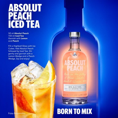 Absolut Peach Flavoured Swedish Vodka