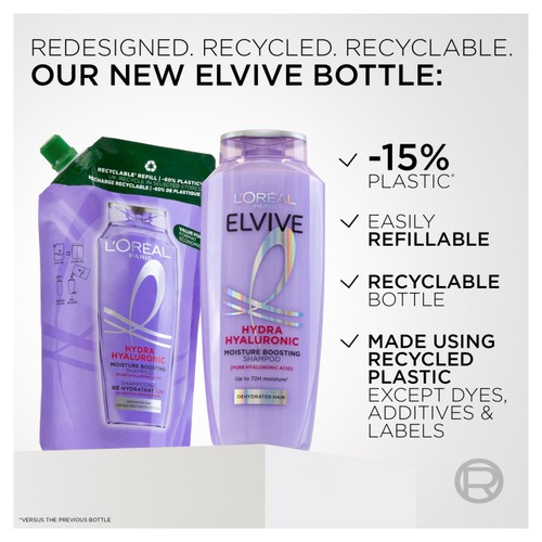L'Oreal Elvive Hydra Hyaluronic Acid Moisturising Shampoo 250ml