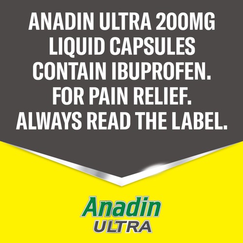 Anadin Ultra Ibuprofen Pain Relief Liquid Capsules