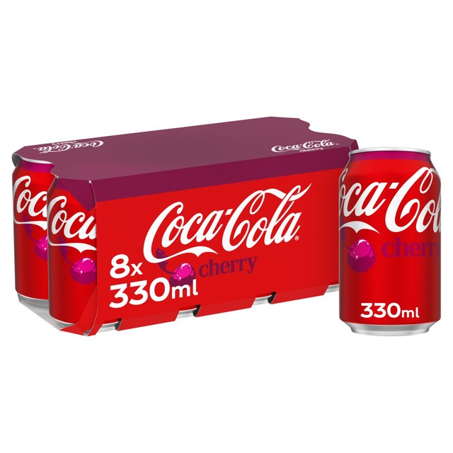 Coca-Cola Classic Cherry Sparkling Soft Drink 8 x 330ml