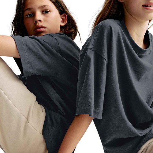 M&S Pure Cotton Plain T-Shirt, 10-11 Years, Dark Grey