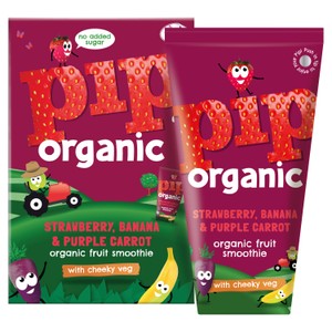 Pip Organic Kids Strawberry, Banana & Purple Carrot Smoothie Cartons