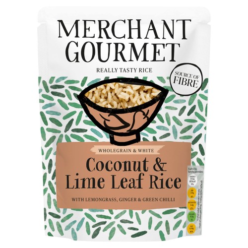 Merchant Gourmet Coconut & Lime Wholegrain & White Microwave Rice 