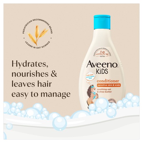 Aveeno Kids Conditioner with Soothing Oat & Shea Butter for Sensitive Skin