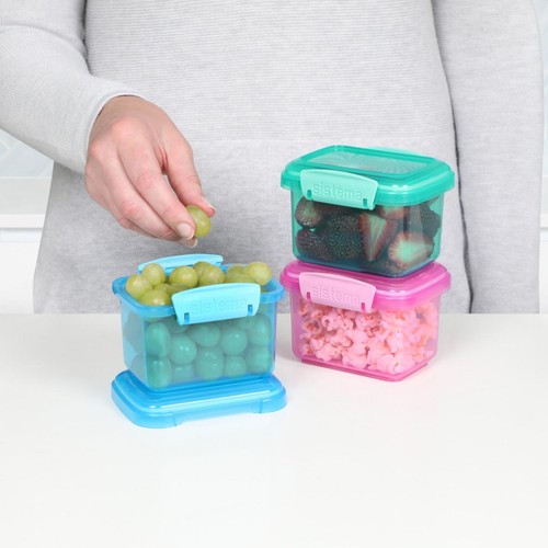Sistema Lunch Containers 400ml 3 Pack Leakproof Storage