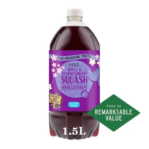 M&S Apple & Blackcurrant Double Strength Squash