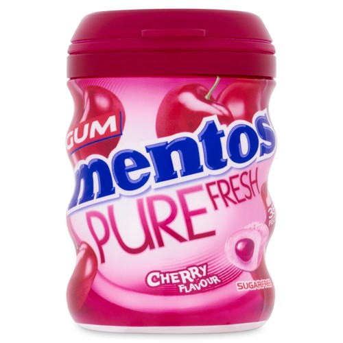 Mentos Gum Pure Fresh Cherry Sugar Free Chewing Gum Bottle