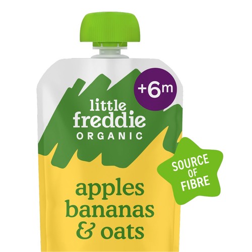 Little Freddie Apples, Bananas & Oats Baby Food Pouch 6+ Months