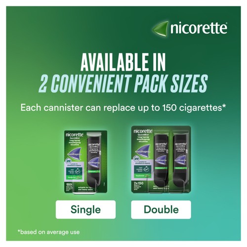 Nicorette QuickMist Mouth Spray, Freshmint Duo, 1 mg (Stop Smoking Aid)