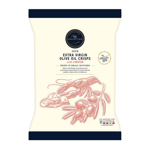 M&S Collection Extra Virgin Olive Oil Crisps with Lobster