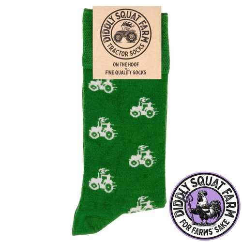 Diddly Squat Farm Green Tractor Socks (One Size)