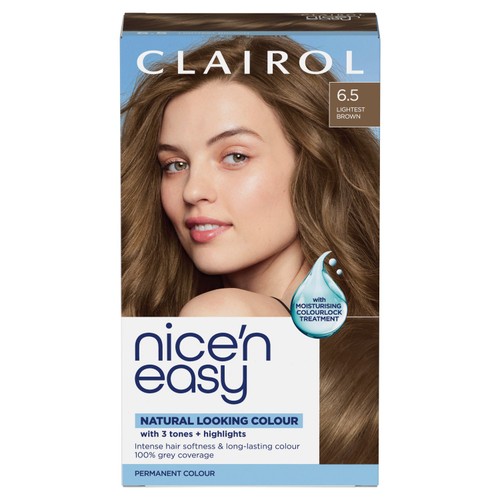 Clairol Nice'n Easy Hair Dye, 6.5 Lightest Brown
