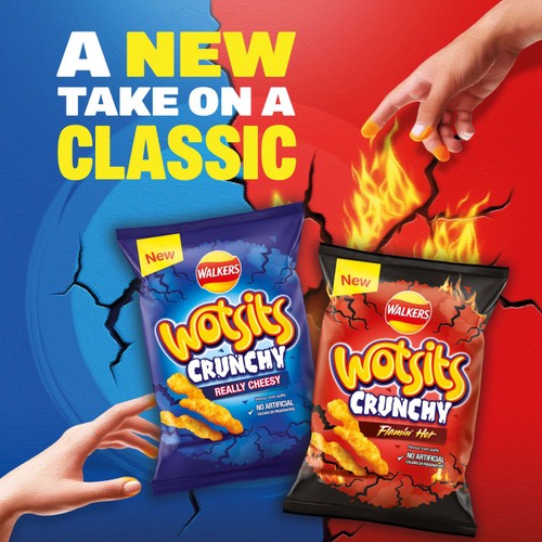 Walkers Wotsits Crunchy Really Cheesy Snacks Crisps 140g