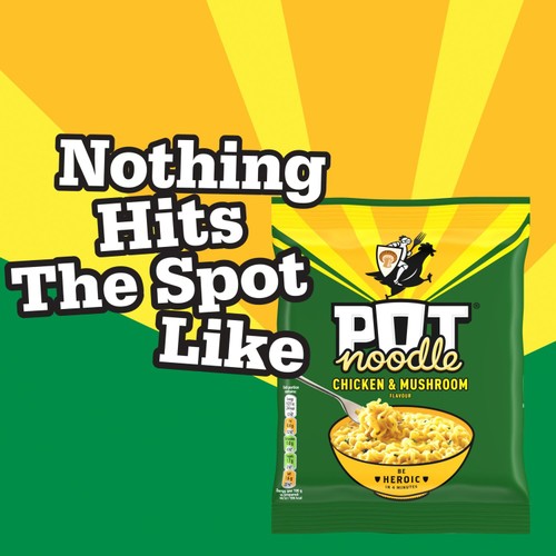 Pot Noodle Chicken & Mushroom Instant Noodles 112g