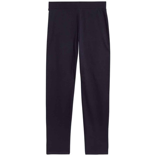 M&S Womens Cotton Rich Straight Leg Joggers, 10, Navy