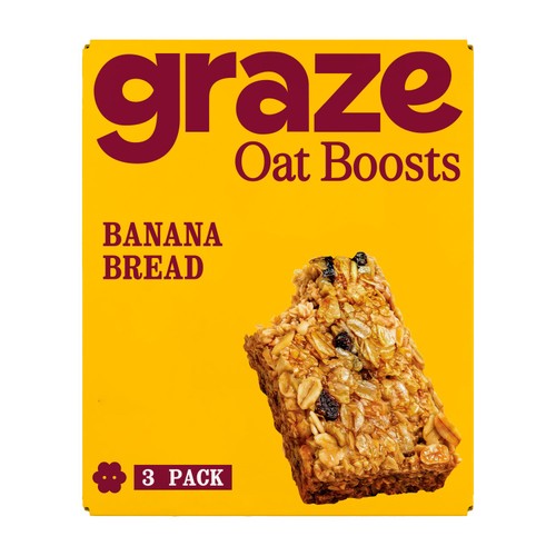 Graze Banana Bread Oat Boosts Flapjack Snack