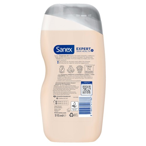 Sanex Expert Skin Health+ Atopicare Oil Repair Body Wash Shower Gel