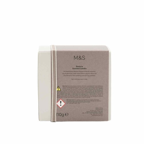M&S NEW Restore Boxed Candle, Amber