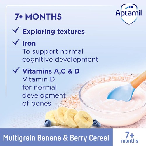 Aptamil Banana & Berry Multigrain Porridge Baby Cereal 7+ Months