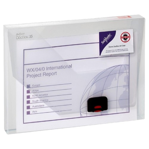Snopake A4 DocBox Document Wallet Folder, Clear