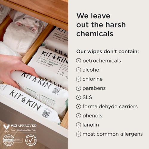 Kit & Kin Hypoallergenic Baby Wipes