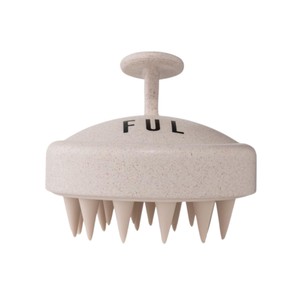 FUL Scalp Massager Brush White Silicone Exfoliator for Hair Growth